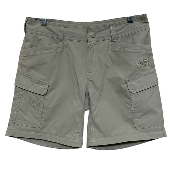 The North Face Woman’s Khaki Tan Hiking Shorts Size 2.  Quick Dry Fabric. - Picture 1 of 14